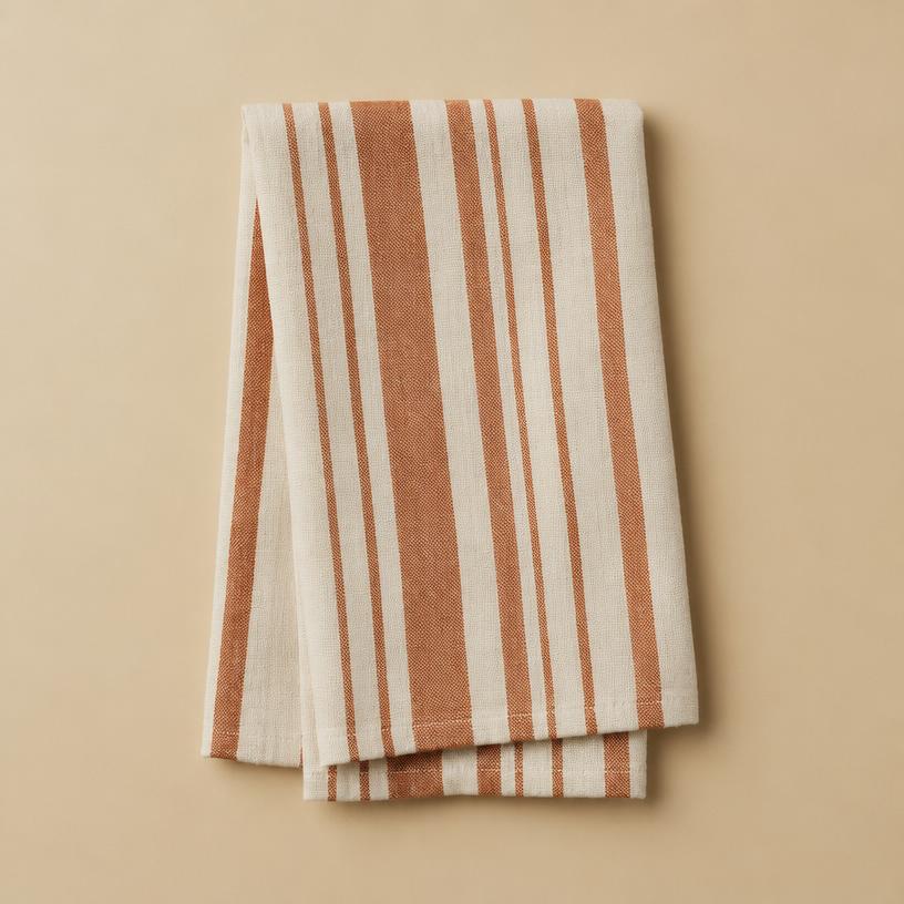 Rust Stripe Tea Towel
